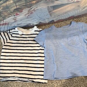 White and Navy Striped T-Shirt Janie and jack